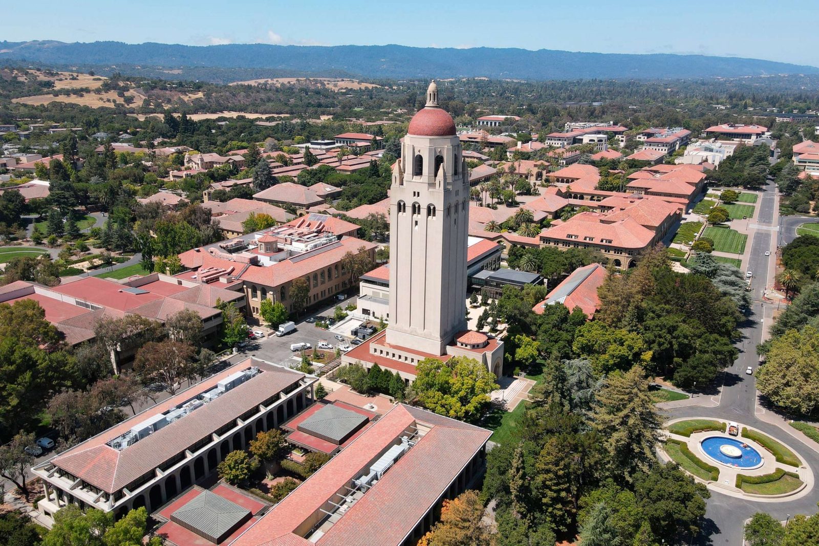 Stanford University campus and Hoover Tower, minutes from the venue
