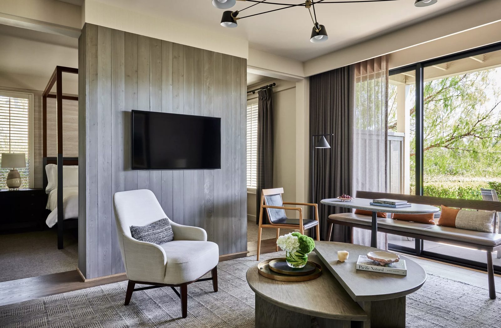A guest suite at Rosewood Sand Hill