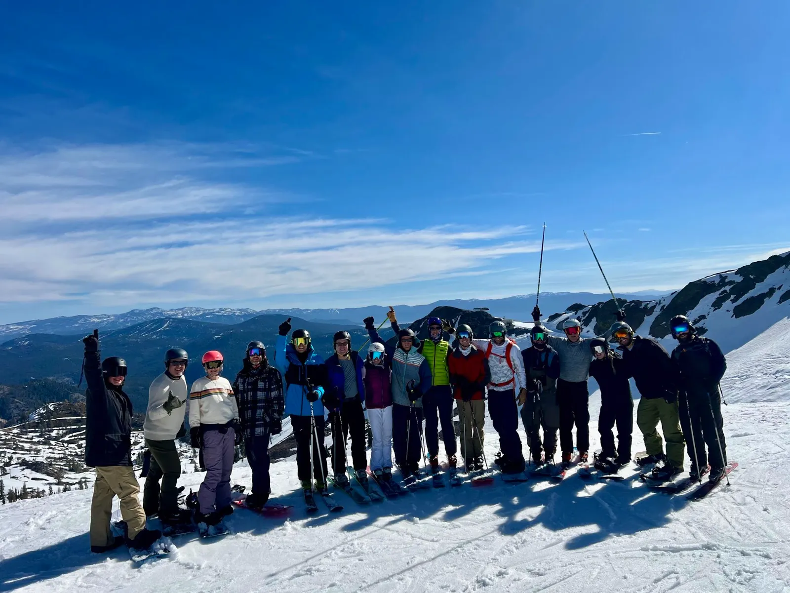 The Main Management team on a ski day in Tahoe