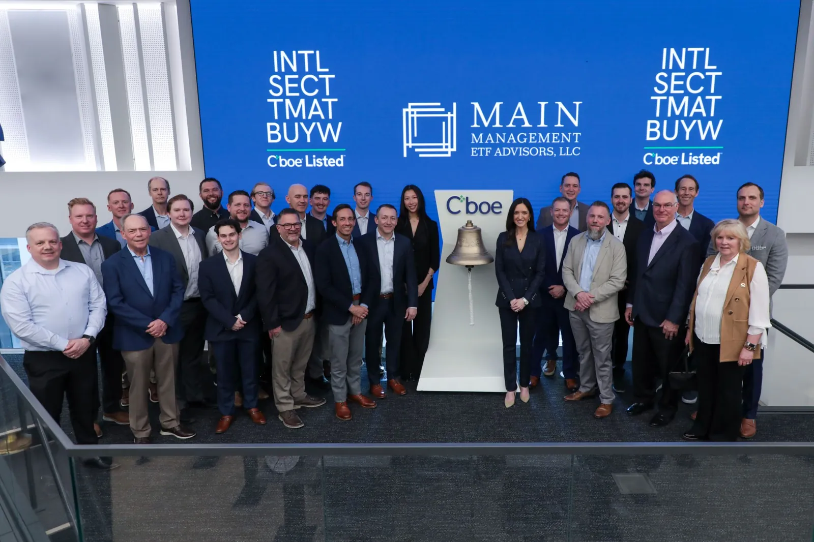 The Main Management team at the Cboe ETF listing